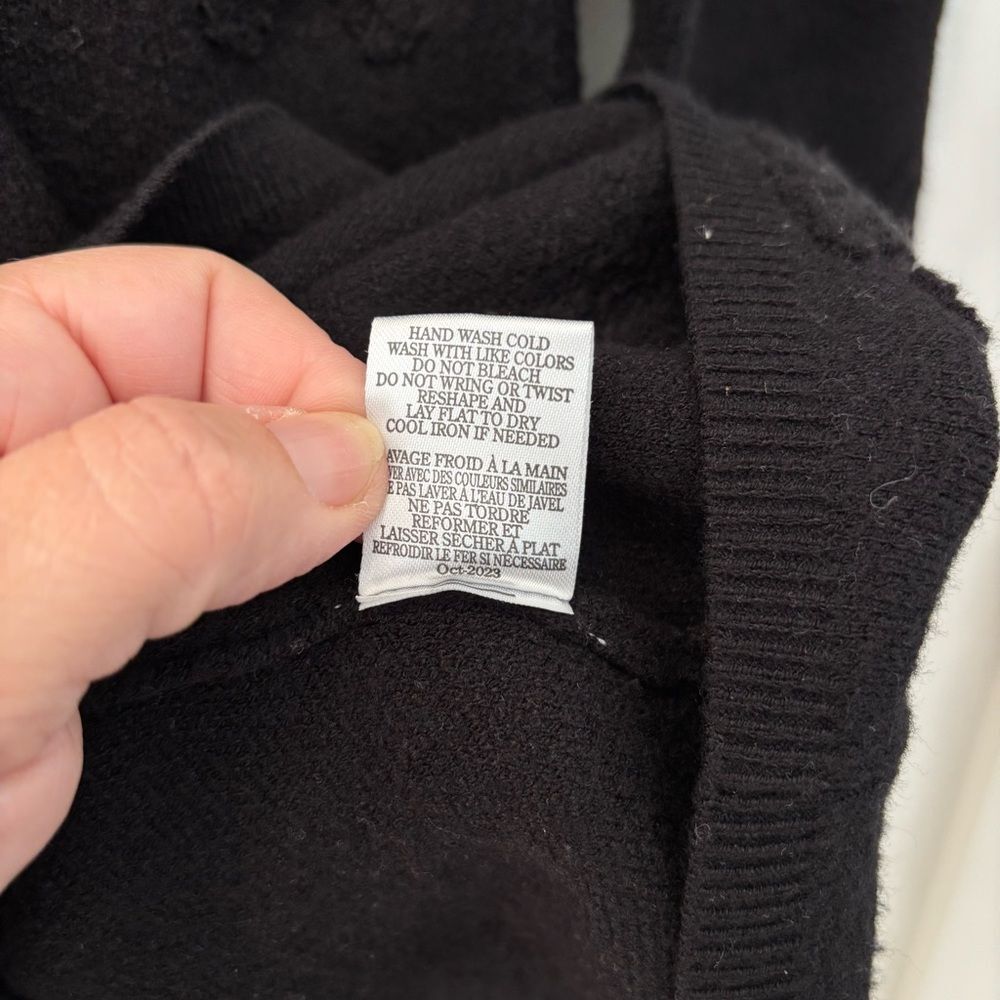 Z Supply Black Textured Sweater Dress Size M Long Sleeve Soft Knit - Picture 7 of 8